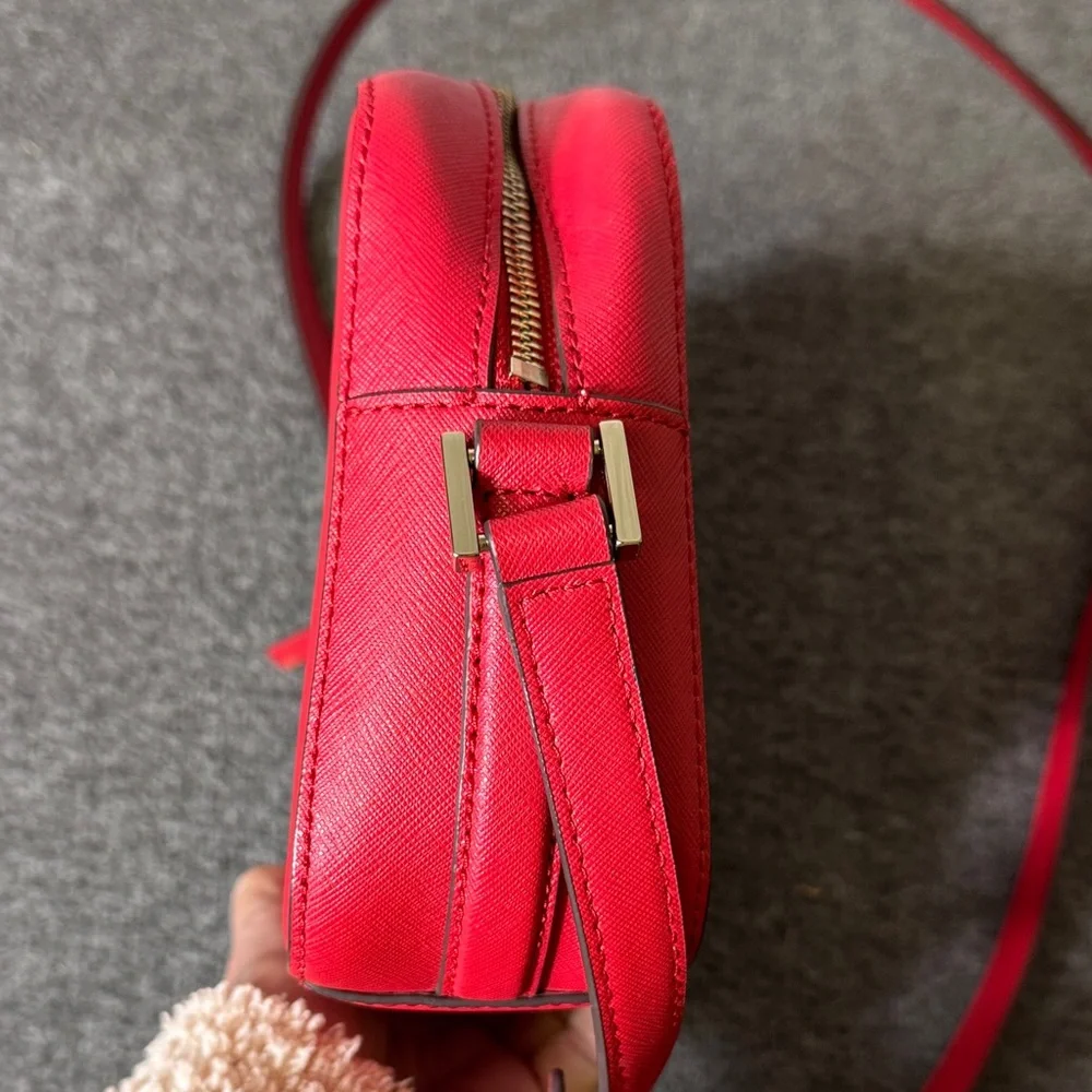 Kate Spade New York‎ Red Saffiano Leather Crossbody Bag Gold Hardware